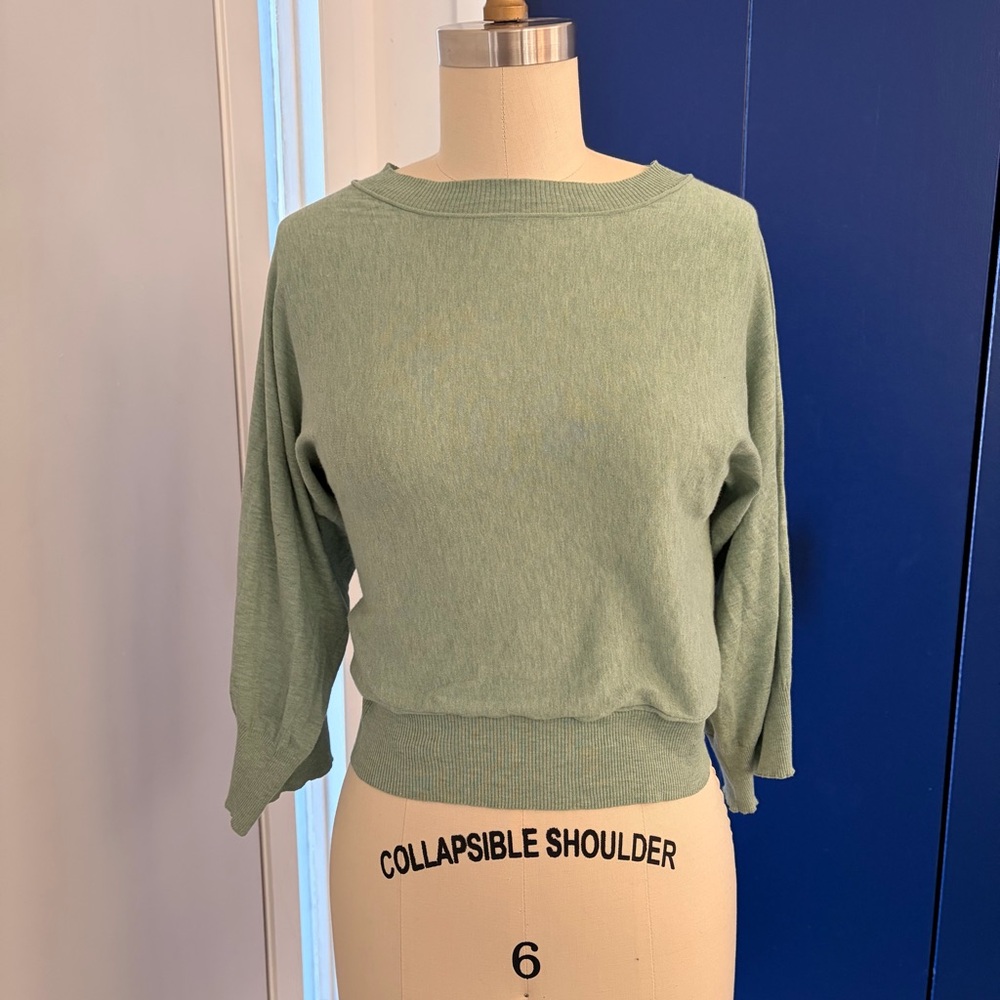 Max Studio Sage Green Knit Top